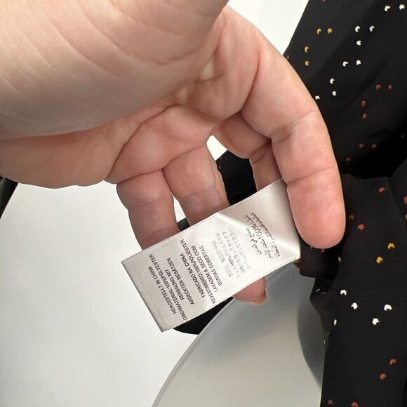 Equipment Femme Inisse Blouse Button Down Long Sleeve Women's XXS Black Pattern - Picture 12 of 13